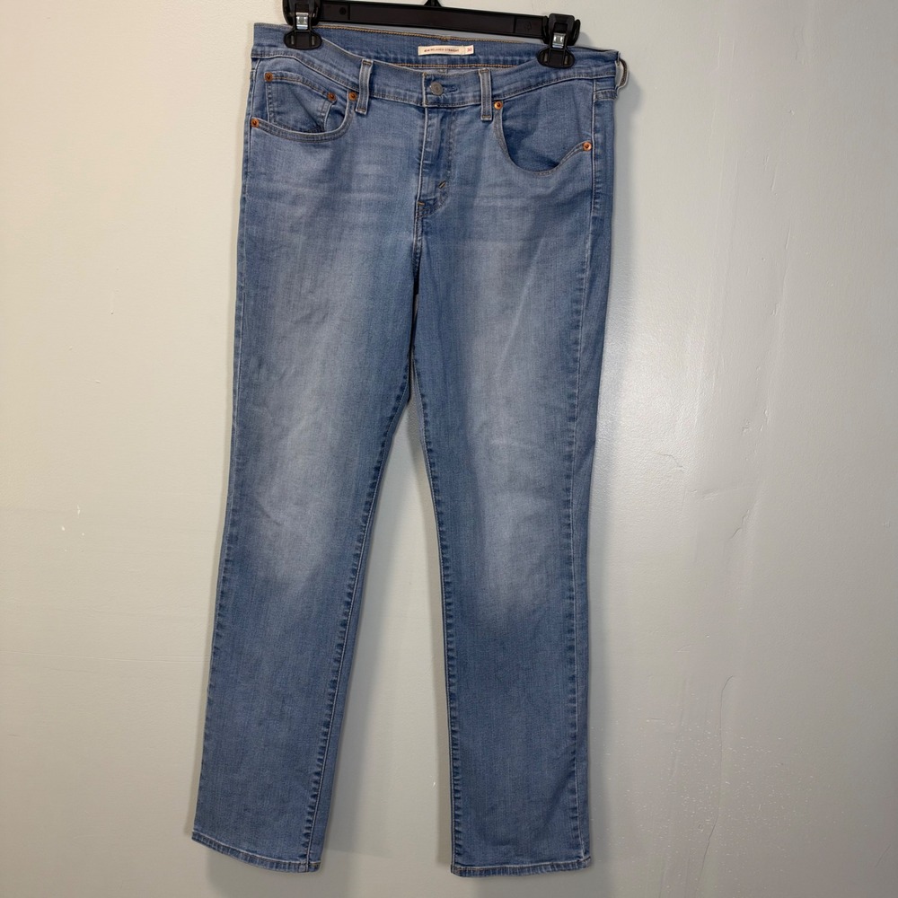 Levi 414 Womens Relaxed Straight Jeans Blue Mid Rise W30 L32 Classic Minimalist